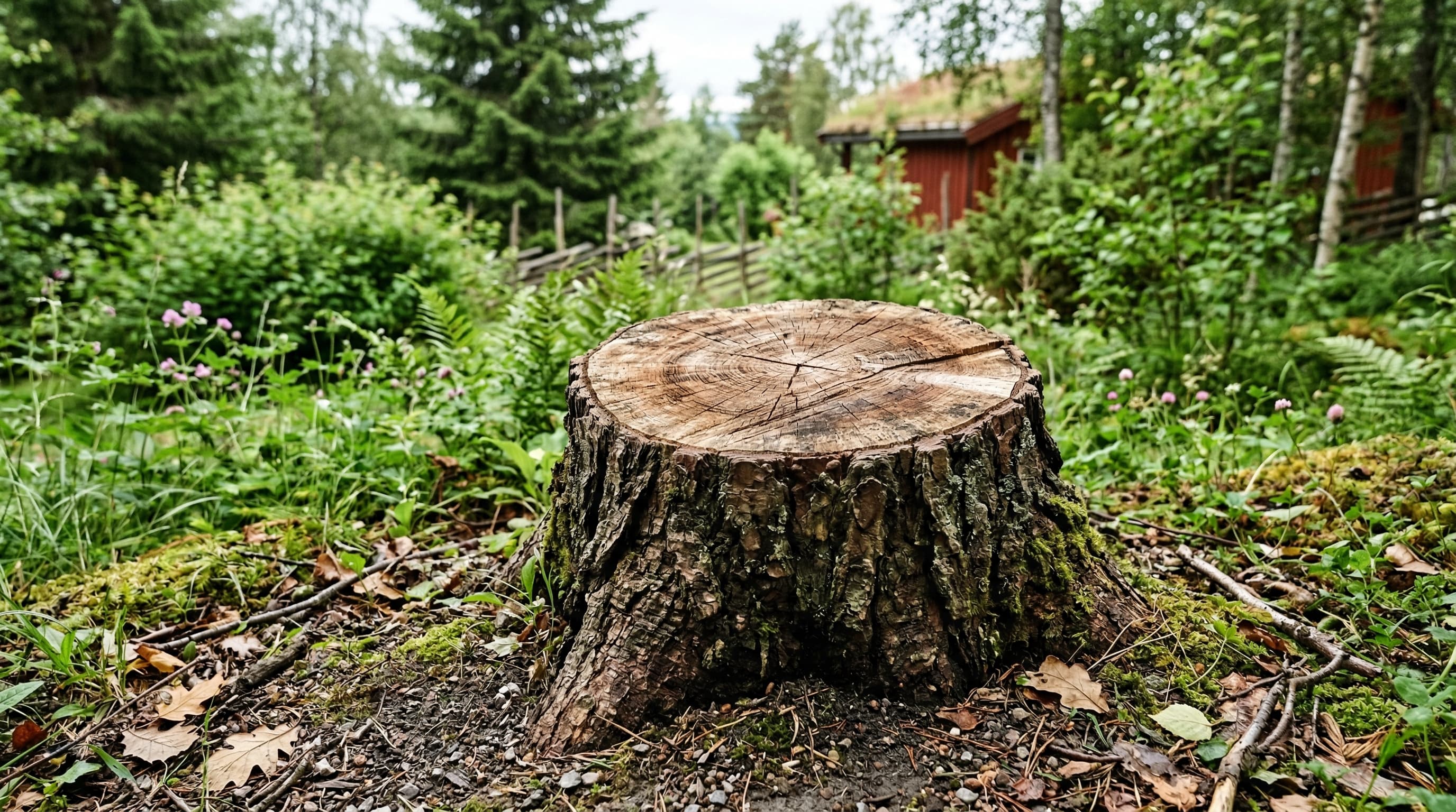 Trefelling og stubbefresing